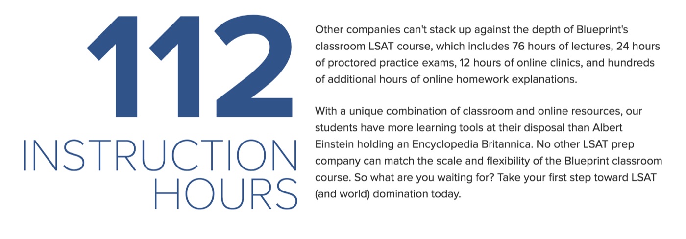 Blueprint LSAT Prep homepage
